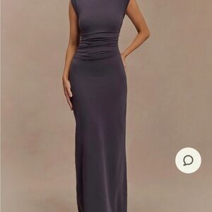 Chic Black Ruched Maxi Dress